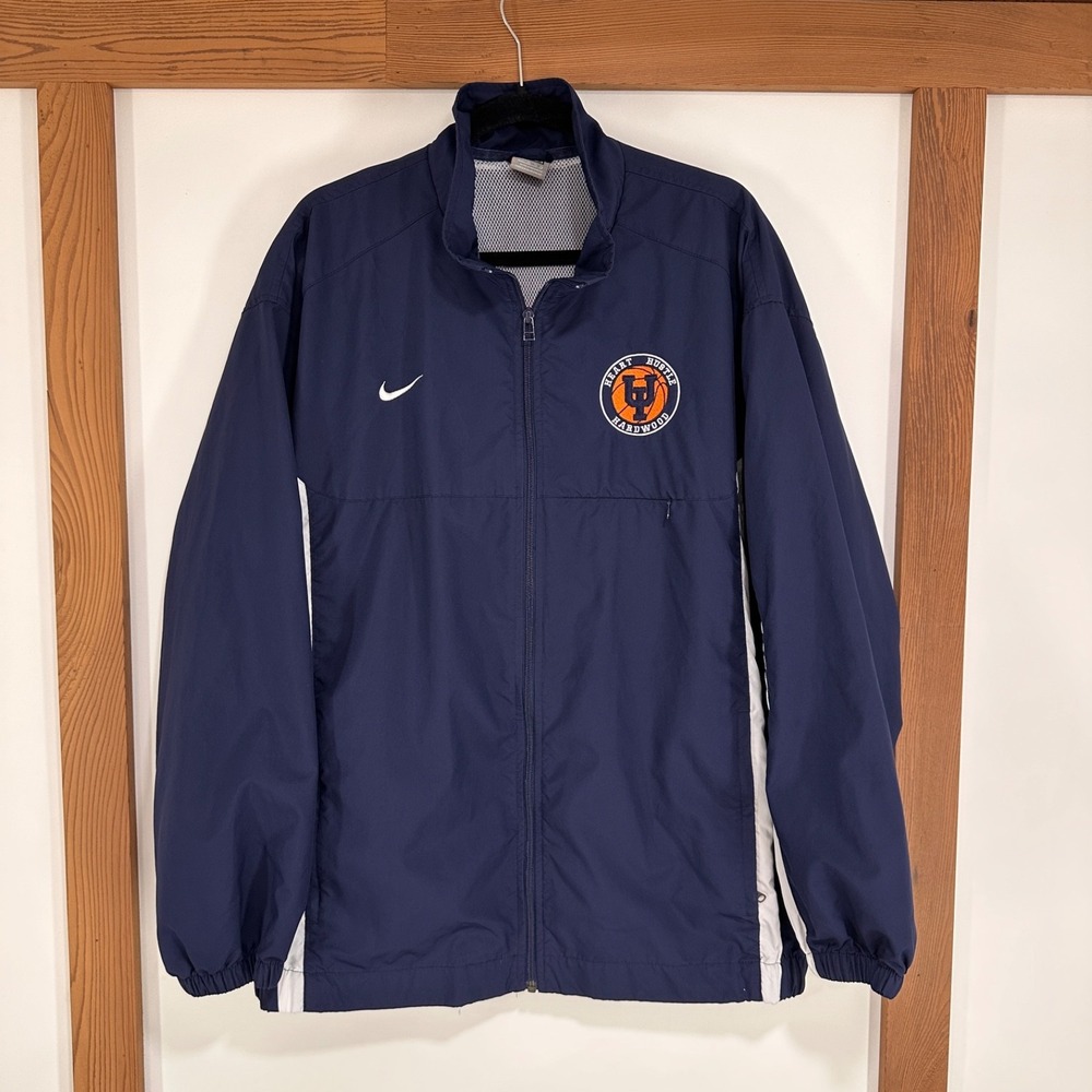 Nike Team Indiana University IU Heart Hustle Hardwood Jacket Mens XL Navy Blue